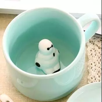 Милая керамическая кружка для кофе с изображением пары животных в 3D-стиле — креативная фарфоровая посуда для напитков, идеально подходит для молока и чая, отличный подарок на день рождения 1