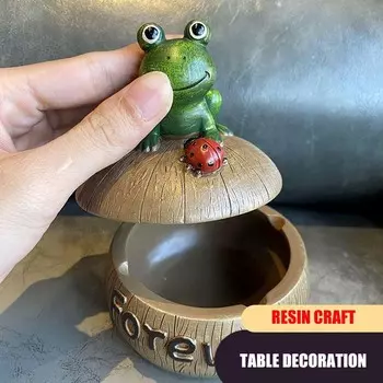 Милая кокосовая лягушка улитка статуэтка из смолы коробка для хранения украшение для гостиной с крышкой скандинавский стиль домашний интерьер офисные принадлежности поделки из смолы Caterpillar