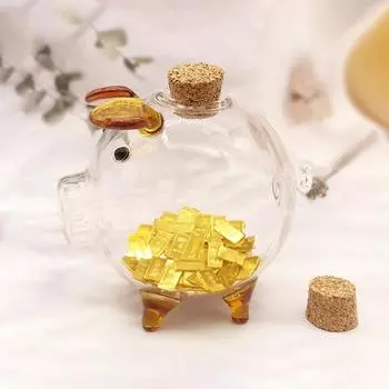 Милая копилка в форме свиньи, коробки для хранения денег, многоцелевые настольные органайзеры, прозрачная банка для хранения