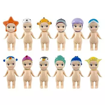 Милая коробка-ангел с украшением в виде модной куклы, серия минифигурок - стоящие морские животные, серия животных One Size