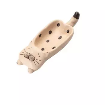 Милая кошка керамическая маленькая тарелка мини горчица песто томатный кетчуп соевый соус тарелка приправа тарелки с ручкой для домашнего ресторана