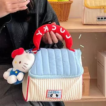 Милая косметичка для девочек в деревенском стиле, вместительная сумка для хранения средств по уходу за кожей, портативная ручная дорожная косметичка коричневый