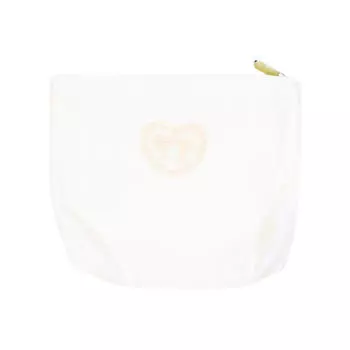 Милая косметичка для женщин, полосатый кейс для макияжа с вышивкой в виде банта, портативный дорожный органайзер, чехол для хранения кабеля наушников, аксессуар в стиле INS One Size белый