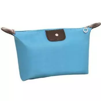 Милая косметичка в корейском стиле, складная сумка для хранения в форме пельменей, сумка для мытья канцелярских принадлежностей, пенал озеро синий