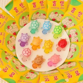 Милая красочная мини-черепаха, светящееся украшение, поделки, креативные миниатюрные черепахи, микроландшафтные украшения для сада, подарки