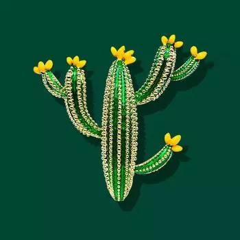Милая креативная брошь в виде кактуса, женская индивидуальность, японский корсаж с растением, ниша, дизайн, булавка для одежды с аксессуарами