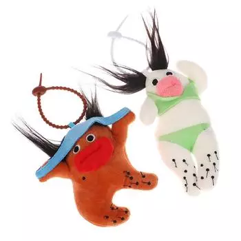 Милая креативная плюшевая игрушка-беглец, сумасшедший, мультяшный брелок, симпатичный держатель для ключей от машины, сумка, кулон для пары, подарки A2