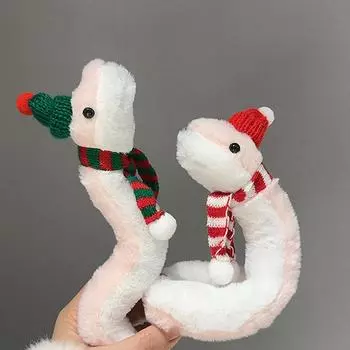 Милая креативная плюшевая игрушка змея мультяшная маленькая розовая змея мягкая кукла браслет украшение для комнаты талисман украшение подарок на год