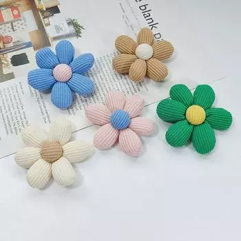 Милая креативная вязаная хлопковая брошь-цветок, значок, булавки для сумки, рюкзака, пальто, брошь, украшение, аксессуары, подарок для пары
