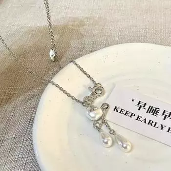 Милая крутая девушка жемчужная брошь Сатурн ожерелье серьги женский нишевый дизайн панк стиль цепочка для свитера ушные украшения аксессуары подарки