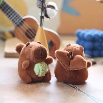 Милая крылатая подвеска Капибала плюшевая игрушка кукла Капибар сумка подвесной брелок кукла 14cm