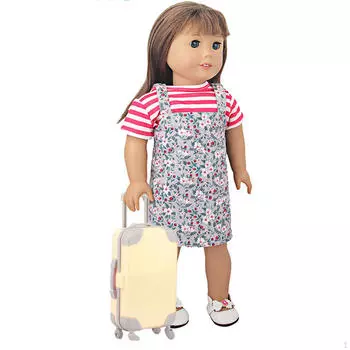 Милая кукла чемодан наряд игрушка украшение пейзаж миниатюра дорожный чемодан мини для