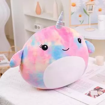 Милая кукла-единорог радуги, детская кукла, плюшевая игрушка-кит, подушка для сна для девочек 40cm/0.56kg