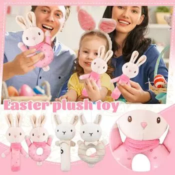 Милая кукла-кролик из органического хлопка, сделанная вручную на Пасху, дарит детям пасхальные подарки One Size