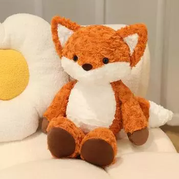 Милая кукла-лиса, бегущая кукла-лиса, подушка, тряпичная кукла, плюшевая игрушка, подарок на день рождения для девочки 45cm