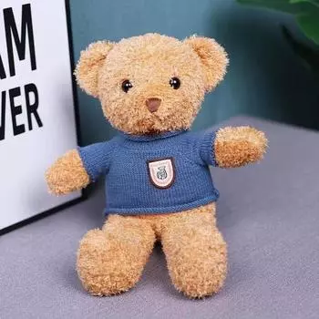 Милая кукла-медведь из морских водорослей, тряпичная кукла, медведь для обнимания, плюшевая игрушка, подарок для девочки, подарок на день рождения 30cm