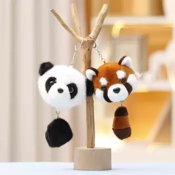 Милая кукла панда брелки для сумки кулон милый маленький енот плюшевый брелок забавная плюшевая игрушка кулон брелок