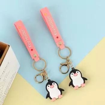 Милая кукла-пингвин брелок для ключей парная школьная сумка розовая милая девушка кулон в форме сердца украшение для автомобиля брелок onesize