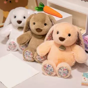 Милая кукла-подушка, интересная плюшевая игрушка-кукла, милая вислоухая кукла-кролик, мягкая и милая 8-дюймовая бегущая плюшевая кукла-кролик One Size коричневый