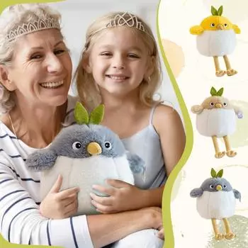 Милая кукла-птичка, мягкая, удобная, забавная плюшевая кукла, подарок для друзей, милое украшение, реквизит для съемки, детская кукла-компаньон на день рождения, 1 шт. One Size коричневый
