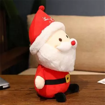 Милая кукла Санта-Клаус, лось, плюшевая игрушка, мягкая игрушка снеговика, оленя, рождественский подарок, декоративный реквизит