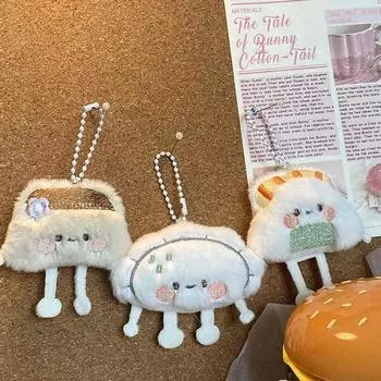 Милая кукла-суши, пельмени, брелок для девочек, мультяшный мягкий плюшевый брелок, женская сумка, аксессуары A4