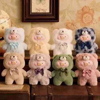 Милая кукла-свинка, плюшевая игрушка, мягкая на ощупь, кукла, красочная коллекционная подвеска, безопасное украшение для рабочего стола, подарок для детей на день рождения, Рождество белый