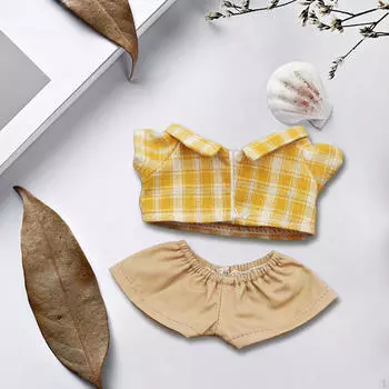Милая кукольная одежда, костюм, комплект одежды, аксессуары, подарок для девочек, очаровательная одежда «сделай сам» yellow and Khaki