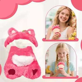 Милая кукольная подвеска, одежда, милый комбинезон с плюшевыми игрушками (Только одежда) One Size розовый