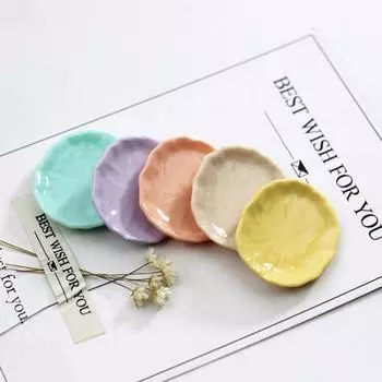 Милая кукольная тарелка для закусок, маленькая и трехмерная высококачественная мини-десертная тарелка E