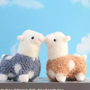 Милая кулон-альпака, плюшевая игрушка, маленькая кукла-кукла-кукла-подвеска, кукла-альпака 12cm розовый