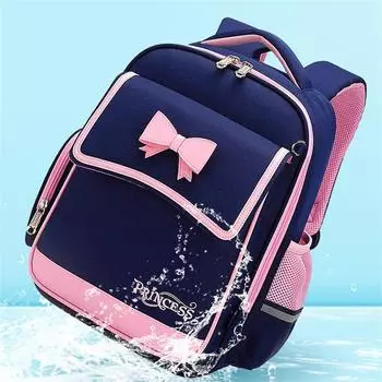 Милая легкая школьная сумка с бантом для защиты позвоночника для девочек-подростков, школьный рюкзак для начальной школы, подростков, женщин, дорожные сумки S