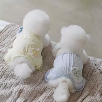 Милая летняя одежда для четвероногих собак, домашняя мягкая одежда для собак, очень маленькая, милая, милая, однотонная одежда для чихуахуа, щенков XS синий