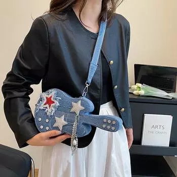 Милая летняя сумка 2024 года, индивидуальный стиль, трендовая сумка через плечо, красивая, простая, индивидуальная, модная, женская сумка, темпераментная сумка-мессенджер синий