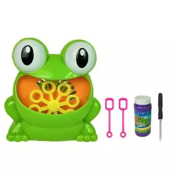 Милая лягушка автоматическая машина для выдувания пузырей набор для игры на открытом воздухе веселая детская игрушка 1
