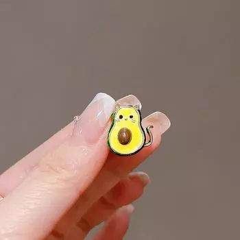 Милая маленькая брошь авокадо, булавка для воротника, рубашка, летняя антибликовая пряжка, мультяшная сумка, осенние и зимние аксессуары для свитеров авокадо