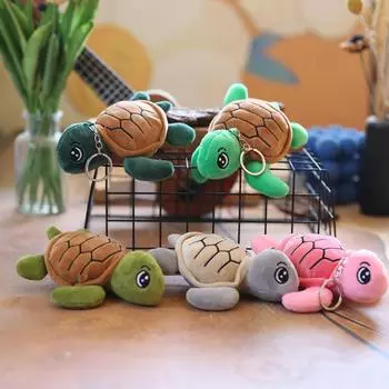 Милая маленькая черепашка кулон плюшевая игрушка кукла мультяшная сумка подвесной брелок тряпичная кукла кукла 12cm