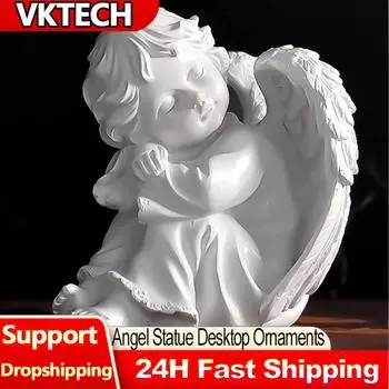 Милая маленькая девочка, скульптура ангела, настольные украшения, модель ангела, статуэтка, поделки, рождественский подарок, домашний декор для стола, книжной полки