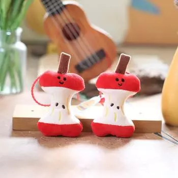 Милая маленькая косточка подвеска плюшевая игрушка кукла яблоко сердцевина сумка подвесное украшение брелок кукла кукла 11Cm