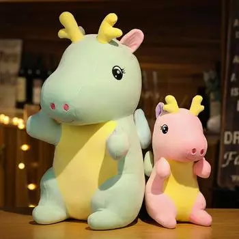 Милая маленькая кукла-динозавр, маленькая летающая кукла-дракон, детская плюшевая игрушка, девочка спит и держит в руках куклу, подарок, милый 35cm