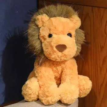 Милая маленькая кукла-лев, плюшевая кукла, креативная детская игрушка в виде лесного животного, подарок на день рождения 23cm