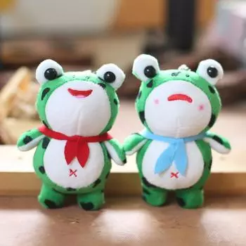Милая маленькая лягушка подвеска плюшевая игрушка кукла мультяшная сумка подвесной брелок тряпичная кукла кукла 12cm