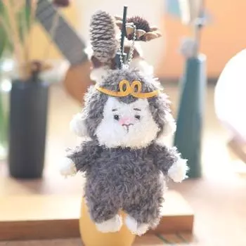 Милая маленькая обезьянка кулон плюшевая игрушка кукла большой мешок шалфея подвесной орнамент брелок тряпичная кукла кукла 15cm