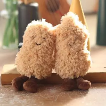 Милая маленькая плюшевая игрушка-подвеска в виде арахиса, кукла, мультяшная сумка, подвесной брелок, тряпичная кукла, кукла 15 cm