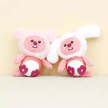 Милая маленькая подвеска в виде рубинового бобра Loopy Plush, мягкая игрушка, сумка, кулон, брелок Loopy Plushie для детей, подарок на день рождения, Рождество зелёный