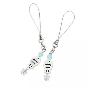 Милая маленькая рыбка телефон шнурок мультфильм тайяки бисерный мобильный телефон цепочка ремешок для мобильного телефона брелок для девочек гифки 1pcs