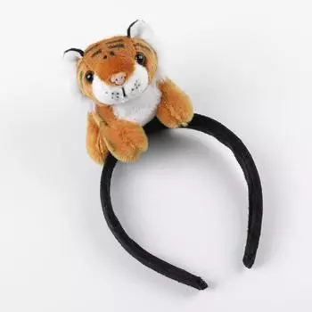 Милая маленькая тигровая куколка, повязка на голову, мультяшный головной убор с животным, супер милая повязка на голову для фото и выступлений, лесная заколка для волос, девочка