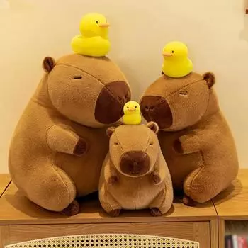 Милая маленькая утка капибара плюшевые игрушки капибара игрушка мягкая удобная кукла капибара раннее образование малышей игрушка A