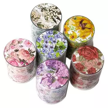 Милая маскировочная лента с розовыми цветами в стиле INS, ширина 50 мм x 2 м, одинарная красивая цветочная клейкая широкая прозрачная ПЭТ-лента, рулон, рулон, милая, лента, ширина, сделай сам, стильная,