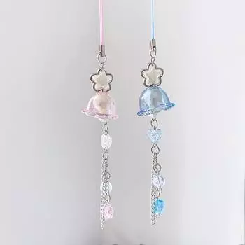 Милая Медуза Телефон Шарм Милый Звезда Брелок Для Женщин Девочек Мультфильм Бисерный Кулон Аксессуары Подарки розовый